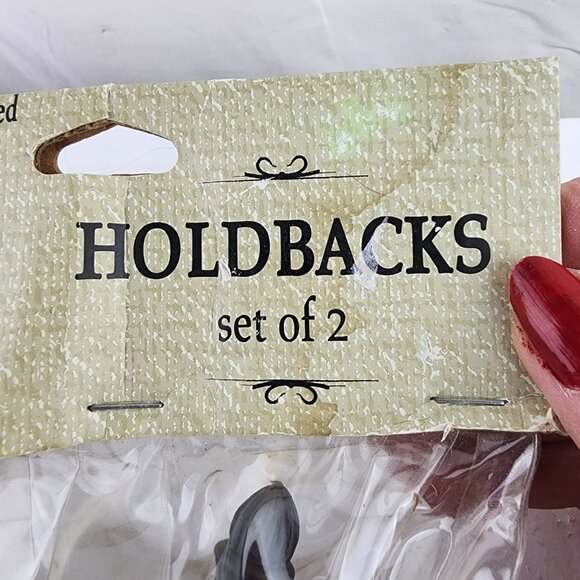 North Branch Set of Two Black Decorative Curtain Holdbacks NWT - Picture 3 of 4